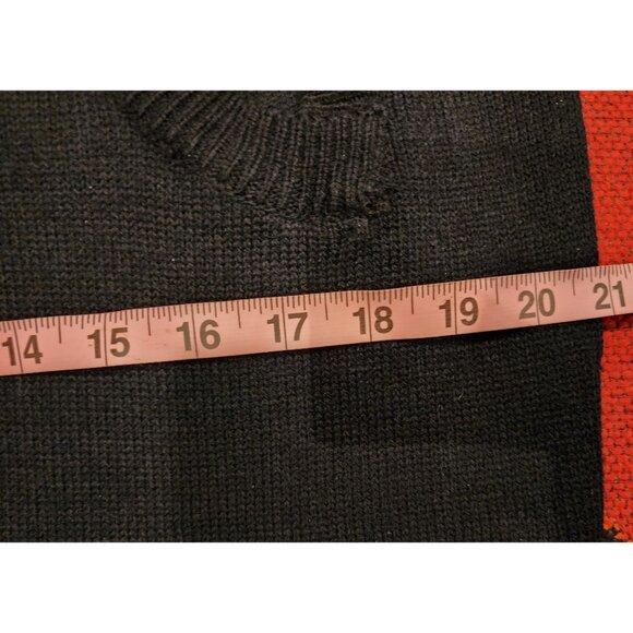 NEW Vintage Ci Sono Black Hooded Longline Sweater Coat Women's L Zip Closure - Picture 14 of 16